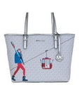 Michael Kors Jet Set Travel Girls Medium Signature Carryall Tote White MK