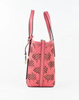 Michael Kors Kimber Small Tea Rose Leather 2-In-1 Zip Tote Messenger Bag Purse