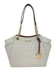 Michael Kors Jet Set Travel Large Logo Tote Vanilla