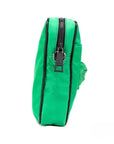 Versace Small Bright Green Nylon Fabric Medusa Crossbody Messenger Bag Purse