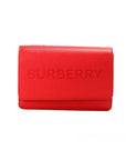 Burberry Hampshire Small Red Embossed Logo Smooth Leather Crossbody Bag