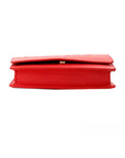 Burberry Hampshire Small Red Embossed Logo Smooth Leather Crossbody Bag