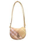 Burberry Mini Check Rocking Horse Crossbody Bag Purse