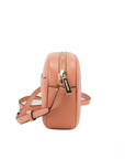 Michael Kors Jet Set Travel Medium Sherbert Leather Oval Camera Crossbody Bag