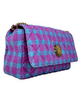 Versace Wool Lurex Medium Shoulder Crossbody Bag