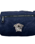 Versace Medusa Navy Nylon Belt Bag Waist Fanny Pack Purse