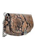 Michael Kors Mila Small Snakeskin Messenger Crossbody Bag