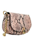 Michael Kors Mila Small Snakeskin Messenger Crossbody Bag
