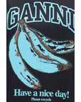 Ganni Black Cotton T-Shirt