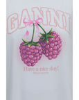 Ganni White Cotton T-Shirt