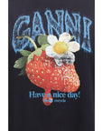Ganni Black Cotton T-Shirt