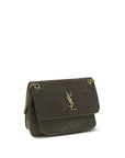 Saint Laurent Gray Lamb Ovis Aries Aries Shoulder Bag
