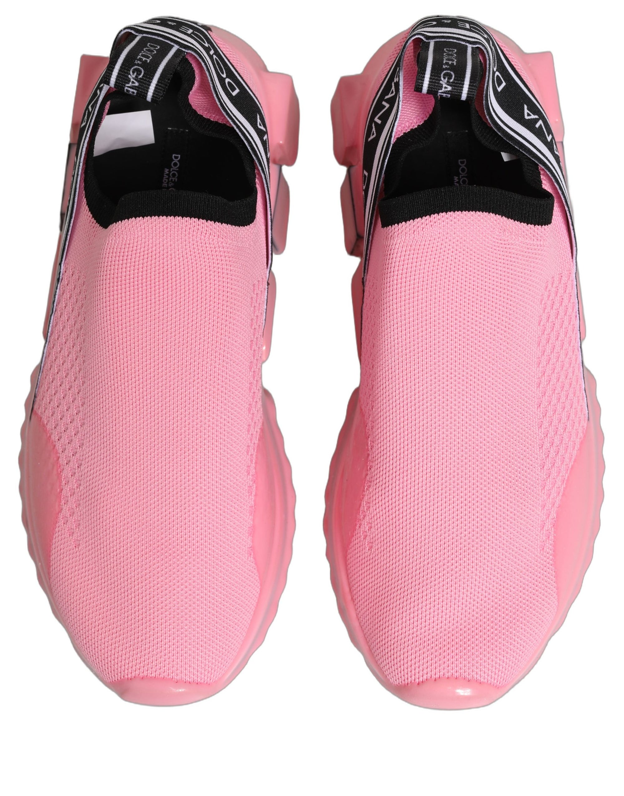Dolce &amp; Gabbana Pink Slip On Low Top Sorrento Sneakers Shoes
