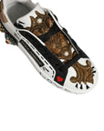 Dolce & Gabbana White Gold Studded Portofino Sneakers Shoes