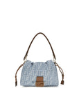 Fendi Blue Cotton Shoulder Bag