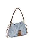 Fendi Blue Cotton Shoulder Bag