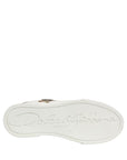 Dolce & Gabbana White Patch Calfskin Nappa Portofino Sneakers Shoes