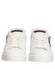 Dolce & Gabbana White Patch Calfskin Nappa Portofino Sneakers Shoes