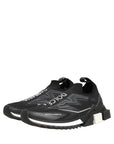 Dolce & Gabbana Black White Sorrento Slip-On Logo Sneakers Shoes