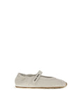 Miu Miu White Calf Leather Bos Taurus Ballet Flats