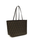 Fendi Brown Fabric Shoulder Bag