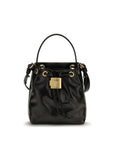 Balmain Black Calf Leather Bos Taurus Backet Bag