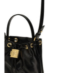 Balmain Black Calf Leather Bos Taurus Backet Bag