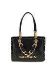 Balmain Black Calf Leather Bos Taurus Shoulder Bag
