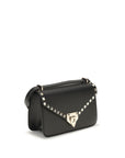 Valentino Garavani Black Calf Leather Bos Taurus Shoulder Bag