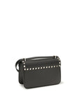 Valentino Garavani Black Calf Leather Bos Taurus Shoulder Bag