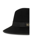 Valentino Garavani Black Cotton Fedora
