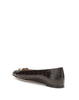 Valentino Garavani Brown Calf Leather Bos Taurus Ballet Flats
