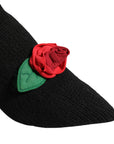 Dolce & Gabbana Black Stiletto Heels Mid Calf Boots Shoes