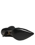 Dolce & Gabbana Black Stiletto Heels Mid Calf Boots Shoes