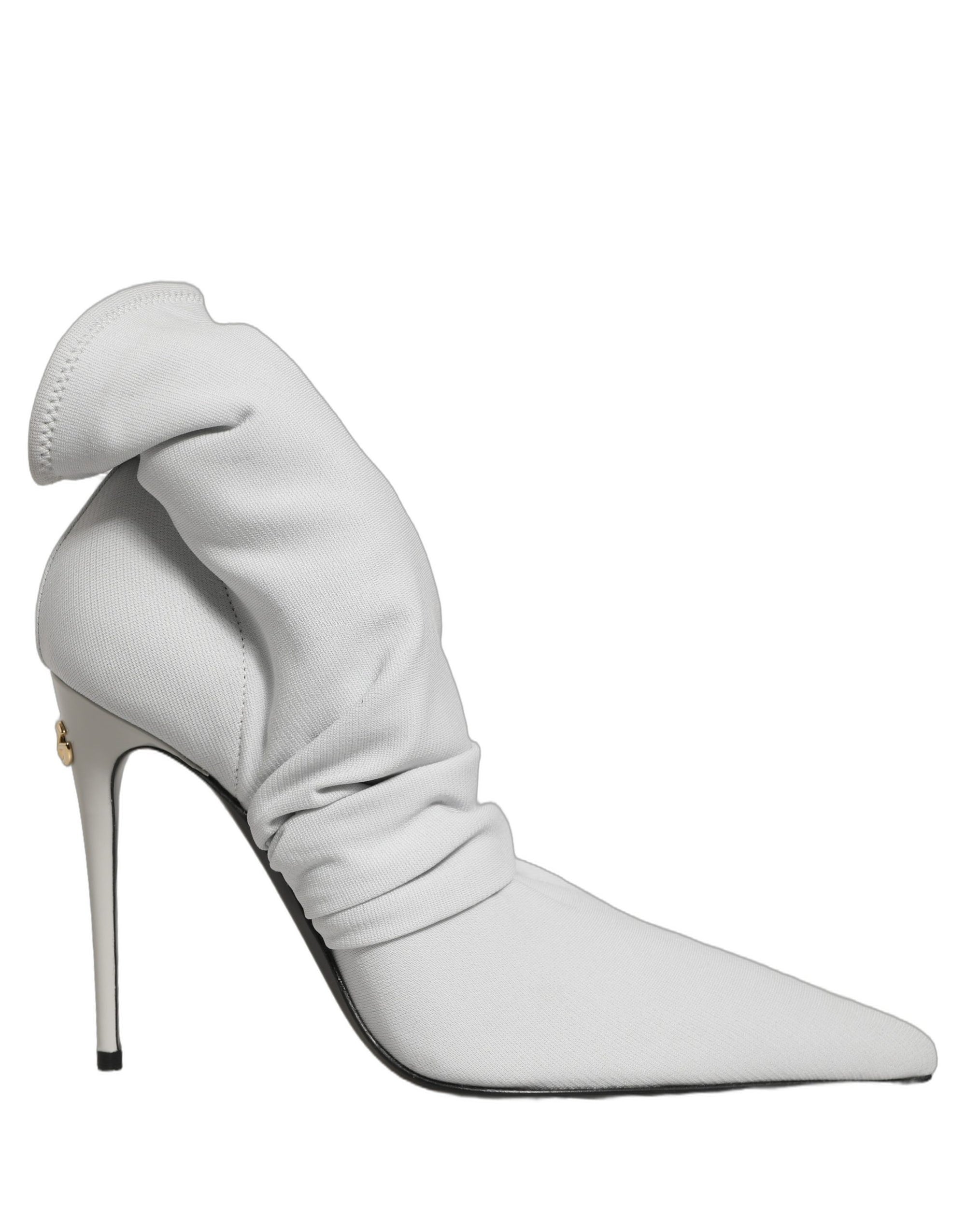 Dolce &amp; Gabbana Gray Stretch Socks Heels Ankle Boots Shoes