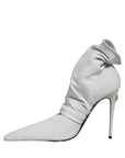 Dolce & Gabbana Gray Stretch Socks Heels Ankle Boots Shoes