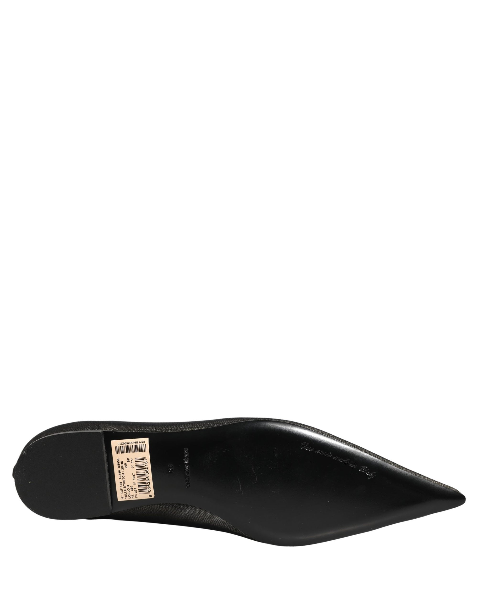 Dolce &amp; Gabbana Black Over The Knee Tulle Flats Boots Shoes