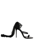Dolce & Gabbana Stiletto Sandals Socks Knee High Boots Black