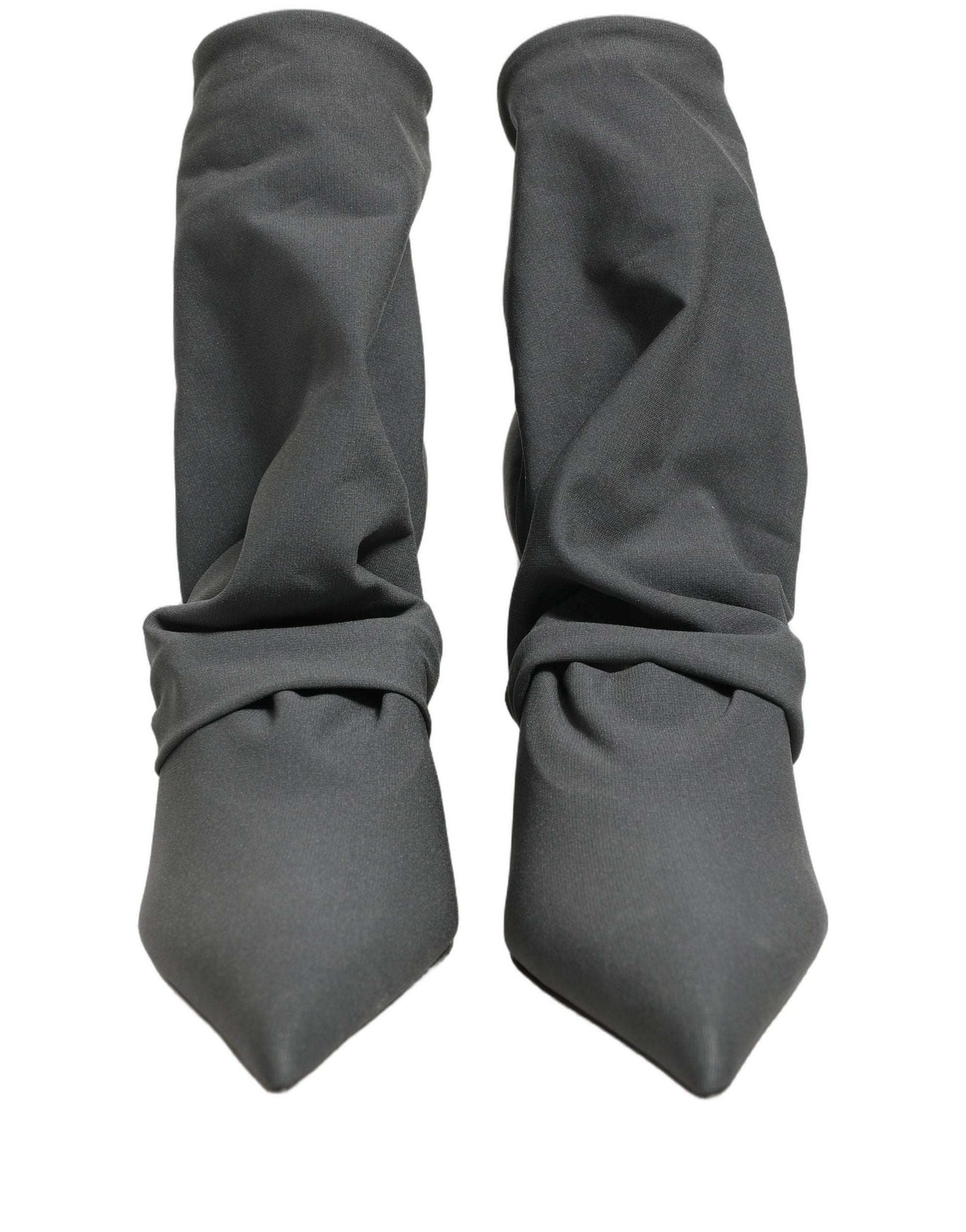 Dolce &amp; Gabbana Gray Stretch Socks Heels Ankle Boots Shoes