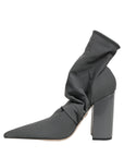 Dolce & Gabbana Gray Stretch Socks Heels Ankle Boots Shoes