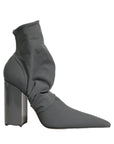 Dolce & Gabbana Gray Stretch Socks Heels Ankle Boots Shoes