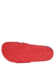 Dolce & Gabbana Red Neoprene Slides Flats Beachwear Shoes