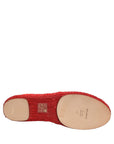 Dolce & Gabbana Red Taormina Lace Espadrille Flats Shoes