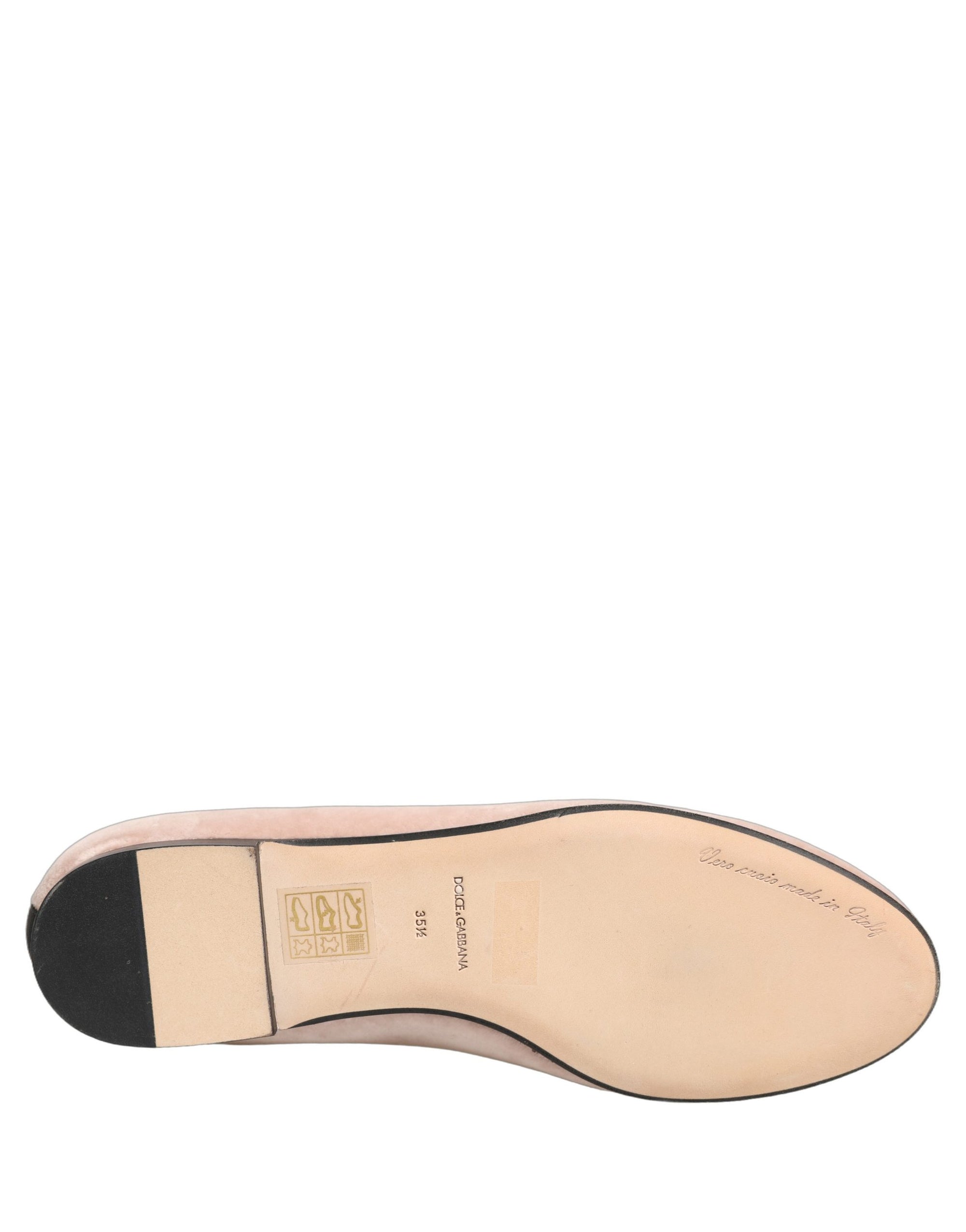 Dolce &amp; Gabbana Pink Velvet Devotion Loafers Flats Shoes