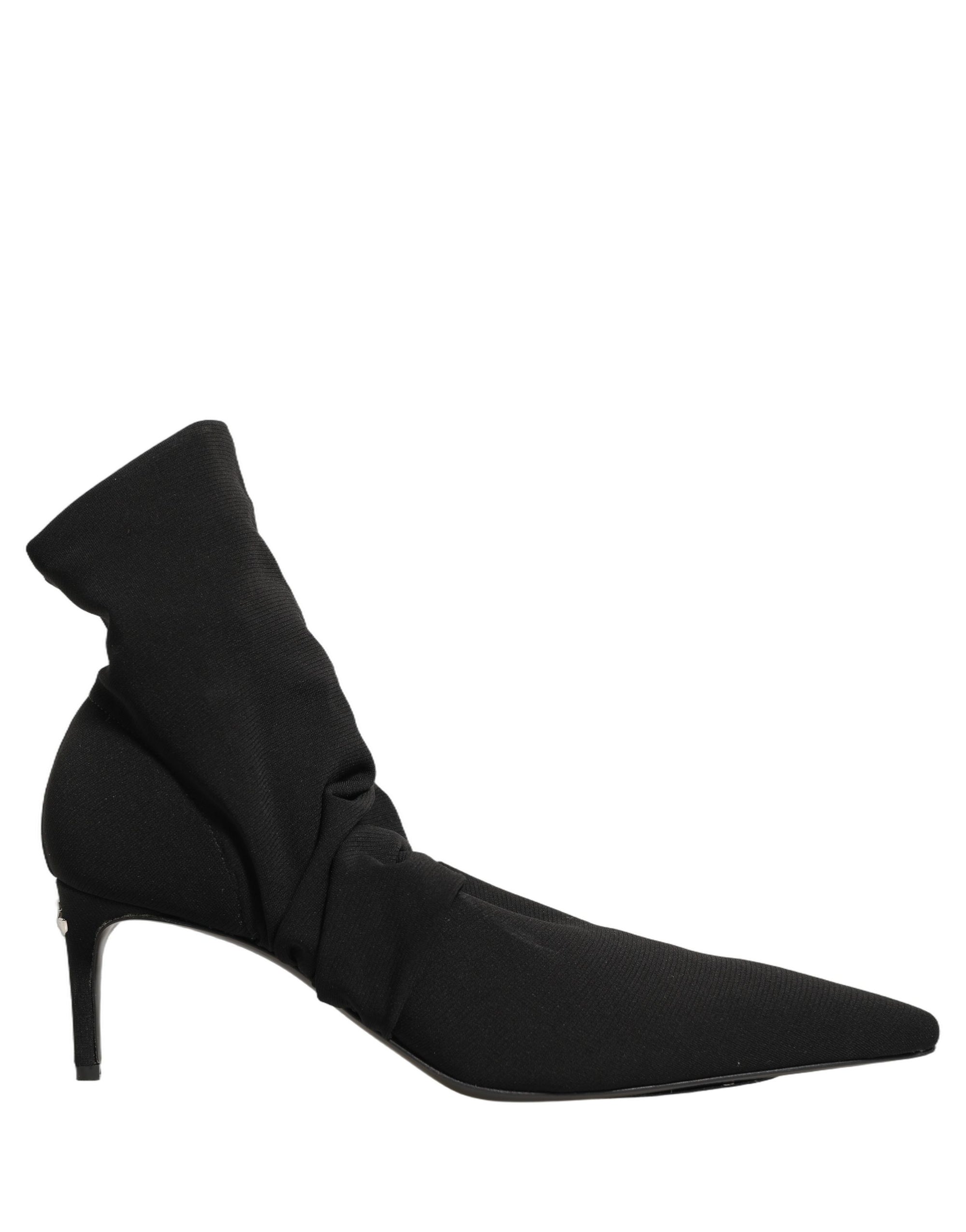 Dolce &amp; Gabbana Black Stretch Socks Heels Ankle Boots Shoes