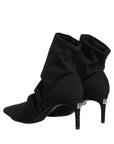 Dolce & Gabbana Black Stretch Socks Heels Ankle Boots Shoes
