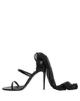 Dolce & Gabbana Black Stiletto Sandals Socks High Boots Shoes