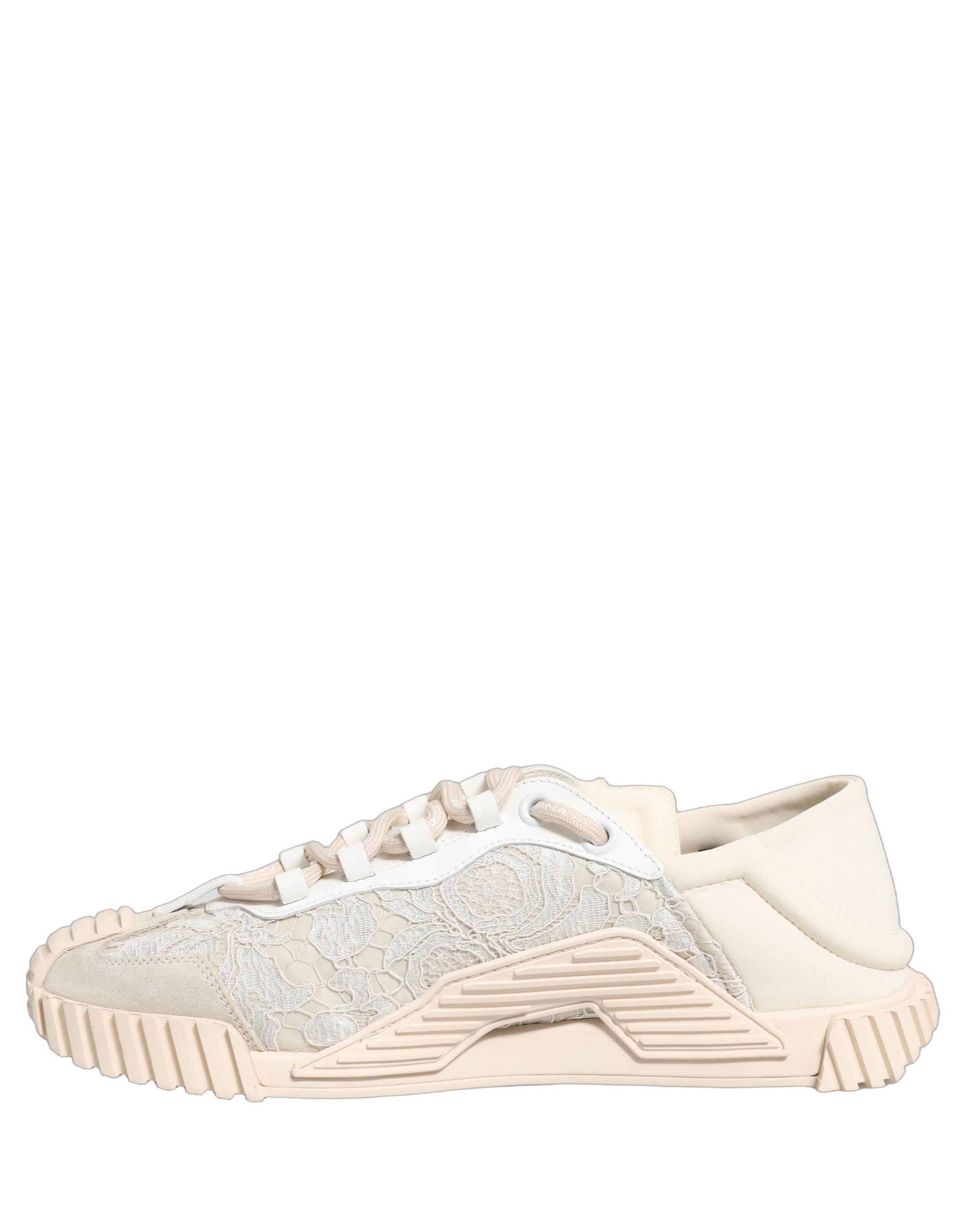 Dolce &amp; Gabbana White Lace NS1 Low Top Sneaker Sports Shoes