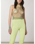 Patrizia Pepe Yellow Polyester Tank Tops