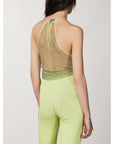 Patrizia Pepe Yellow Polyester Tank Tops